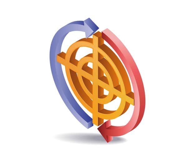 A split image showing the logos of the SEC and CFTC facing each other, symbolizing their regulatory roles in the cryptocurrency space.