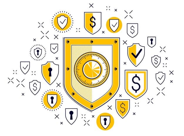 A graphic depicting a shield with the icons of a patent, trademark, and copyright inside, positioned over a globe. The shield is brightly colored and signifies the protection of intellectual property rights worldwide.