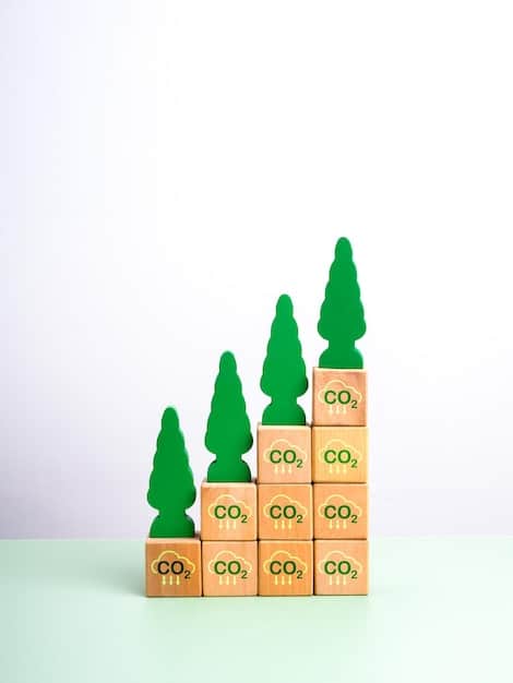 A graph illustrating the anticipated increase in carbon taxes and the potential impact on different industries in the US. The graph should show a clear upward trend in costs associated with carbon emissions.