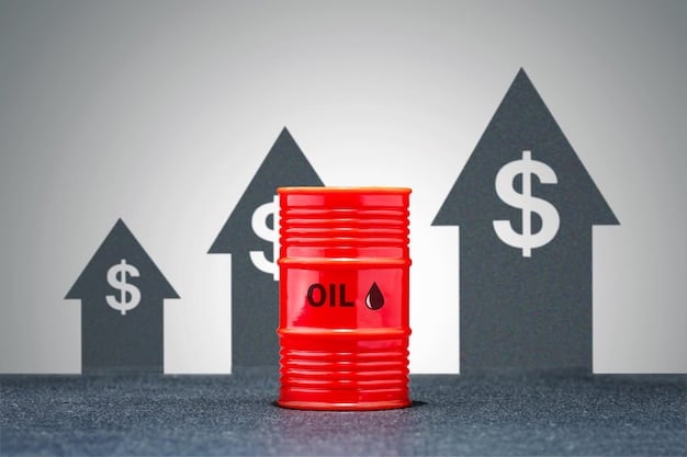 A split image showing rising gasoline prices on one side and the cost of installing solar panels on a home roof on the other side, symbolizing the trade-offs and choices consumers face with the changing energy landscape. Captions below each side provide brief explanations and data sources.