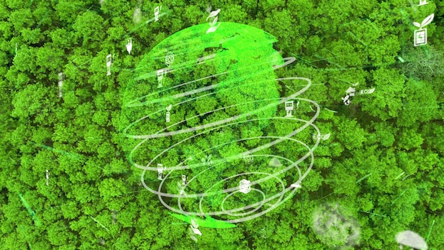 A supply chain network depicted with interconnected nodes, highlighting sustainable sourcing routes and eco-friendly logistics, with green leaves subtly integrated into the design.