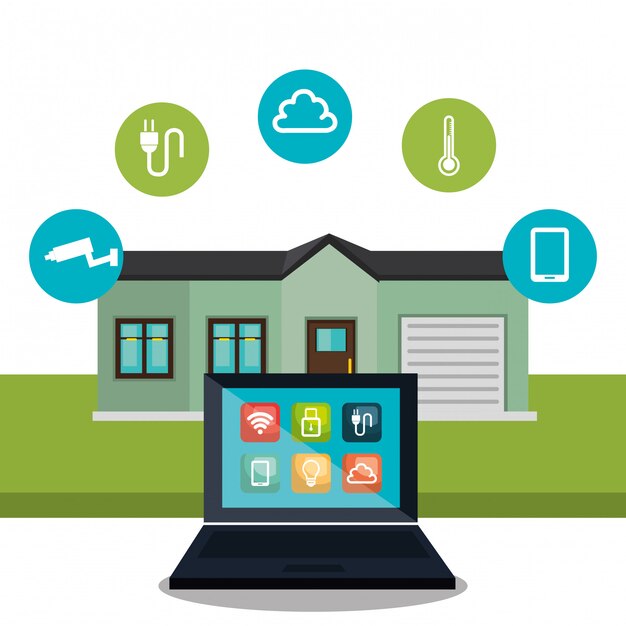 A graphic illustrating a smart home, perhaps with icons representing smart appliances (thermostat, EV charger, smart lights) connected to a grid symbol, with data flows demonstrating demand-side management and energy optimization. The image should convey smart, interconnected energy use.