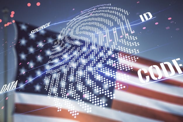 A digital visual representation of cybersecurity in elections, with a network shield protecting voting data and election infrastructure from various cyber threats, emphasizing robust defense mechanisms.