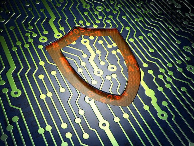 A conceptual image depicting a shield protecting data packets from cyber threats, symbolizing the enhanced security measures mandated by the new US regulations. The shield should be stylized and incorporate elements of artificial intelligence, such as neural networks.