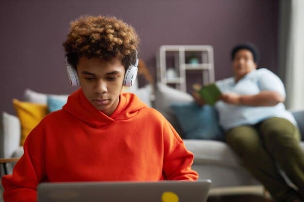 A split image showing a student struggling to connect to online classes on one side and another student participating effortlessly on the other using high speed internet.