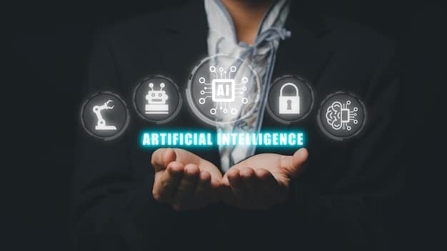 A digital ecosystem where ethical AI principles like fairness, privacy, and accountability are visually represented as protective layers around a central AI core, suggesting a robust and secure framework.