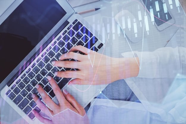 A close-up of a data scientist's hands typing on a transparent keyboard, with holographic data visualizations of intricate network graphs and privacy shields floating above the keyboard, symbolizing advanced data governance.