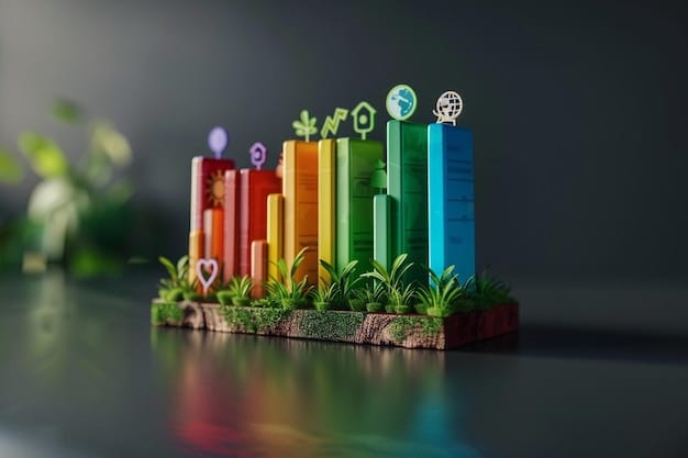 A graphic comparing the ESG ratings of different funds, using a clear and easy-to-understand visual representation, such as a bar chart or radar chart. The labels should be legible, and the graphic should highlight the key differences between the funds in terms of their environmental, social, and governance scores, relating to US Sustainable Investing: Which ESG Funds Offer the Highest Returns in the Current Market?.