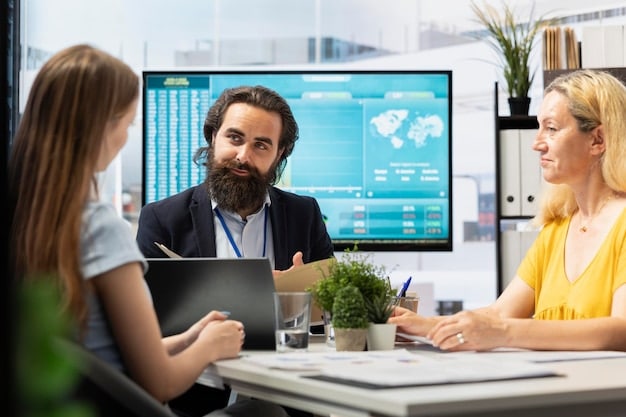 A US investor participating in a virtual shareholder meeting, asking questions about the company's sustainability initiatives and long-term ESG goals, highlighting US Investors: How to Evaluate the Sustainability Performance of Companies Before Investing in 2025?.