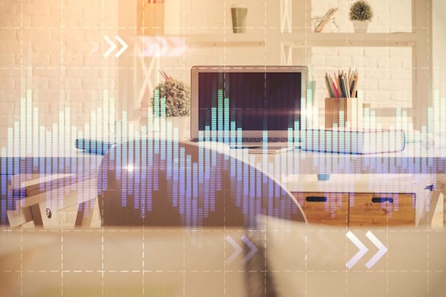 A visual representation of converging financial arrows and pie charts, illustrating effective tax strategy and asset allocation, set against a backdrop of a minimal, modern office desk.