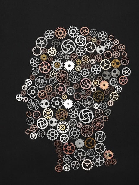 A digital illustration showing intertwined gears with symbols representing different types of intellectual property, such as a copyright symbol, a trademark symbol, and a patent diagram, highlighting the connection between intellectual property rights and innovation. The backdrop features the US flag.