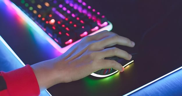 A close-up, dynamic shot of a person's hands typing rapidly on a transparent holographic keyboard, surrounded by glowing data points and abstract lines, symbolizing the speed and complexity of AI development and data processing. The focus is on the interaction with cutting-edge technology.