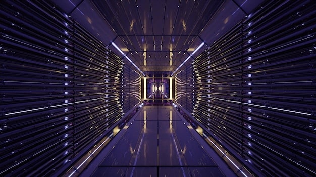A data center with glowing servers and network cables, conveying the vastness and complexity of cloud infrastructure.