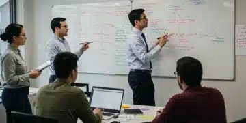 U.S. workforce collaborating on complex problem-solving strategies, demonstrating resilience.