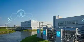 Sustainable business facility with water recycling technology