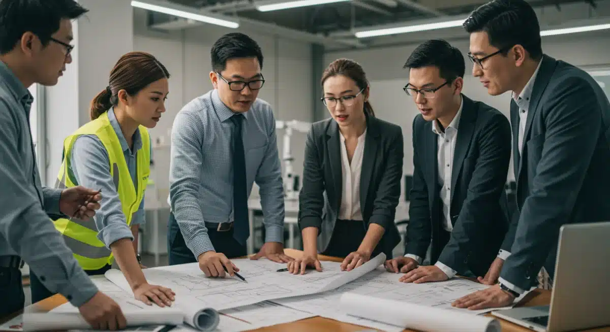 Professionals collaborating on clean energy projects.