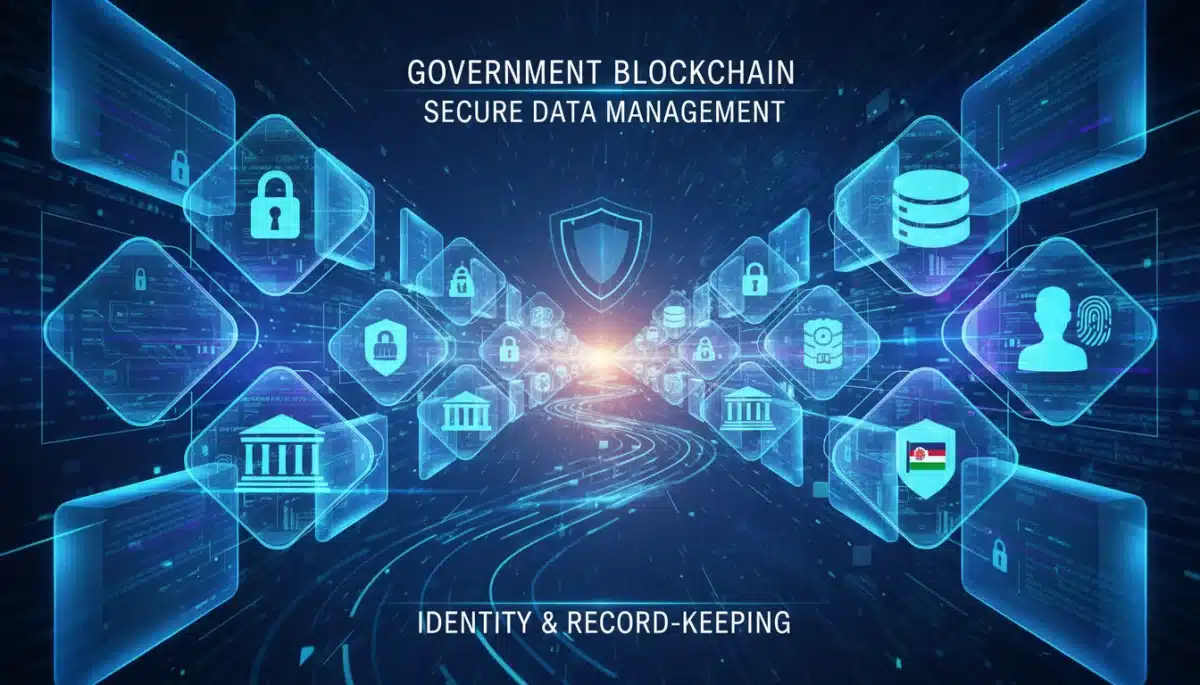Blockchain for secure government data and identity management.