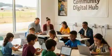 Community members benefiting from high-speed internet access through broadband equity rollout